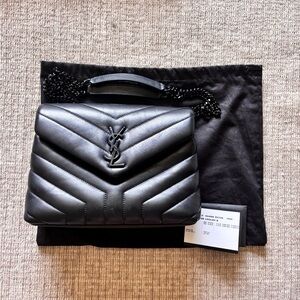 Saint Laurent Black Small Loulou Shoulder Bag